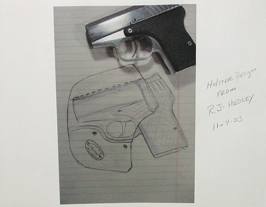 RJ Headley's holster prototype drawing