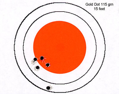 Gold Dot 115 grn 15 feet