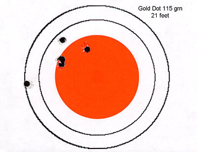 Gold Dot 115 grn 21 feet
